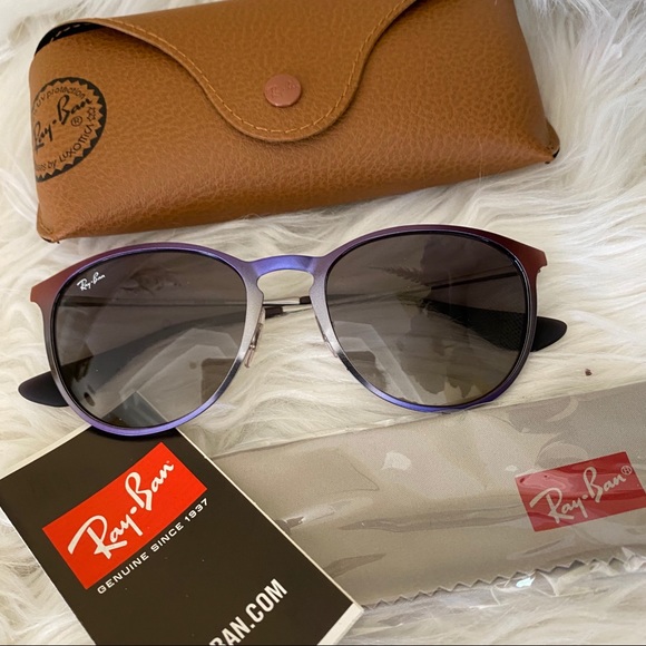 Ray ban 54mm Erika round sunglasses - Picture 3 of 11